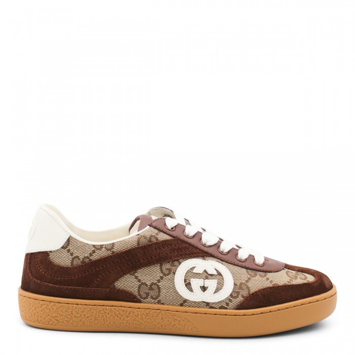 BEIGE LEATHER SNEAKERS