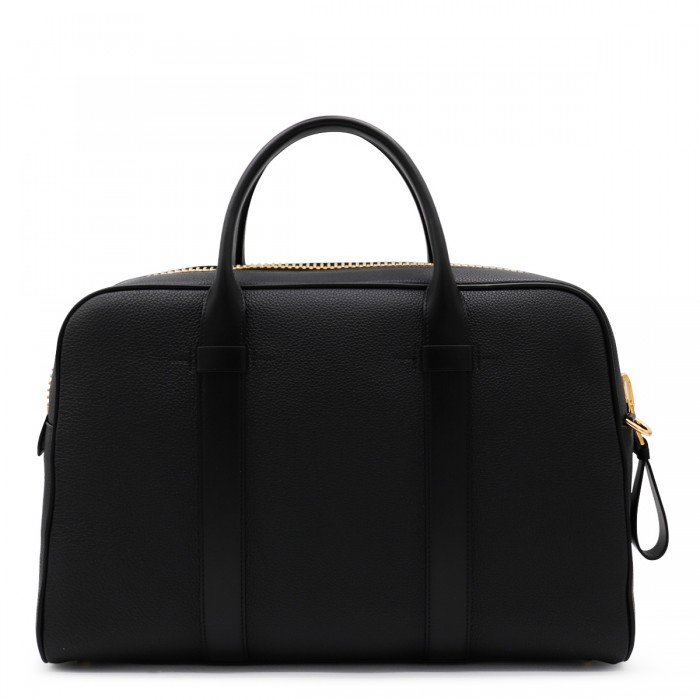 BLACK LEATHER SHOULDER BAG