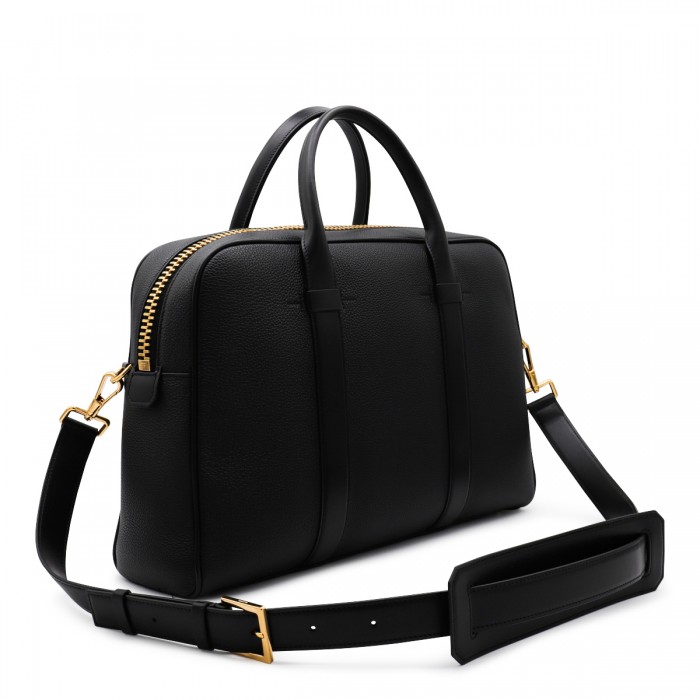 BLACK LEATHER SHOULDER BAG 2