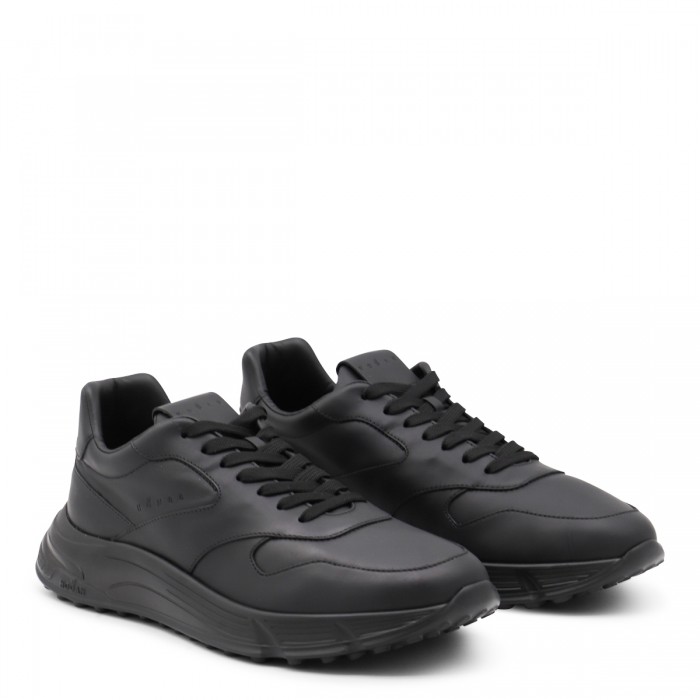 BLACK LEATHER SNEAKERS 2