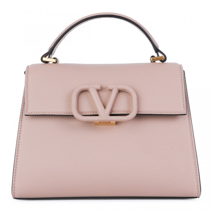 PINK LEATHER VSLING TOP...