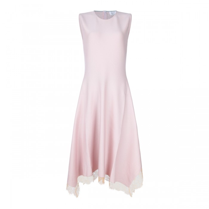 PINK VISCOSE MIDI DRESS