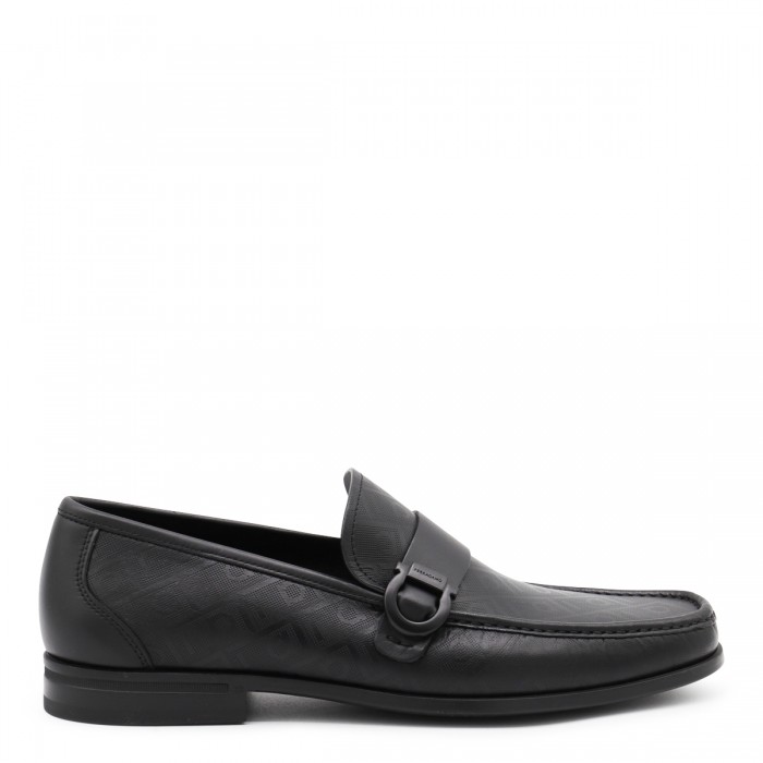 BLACK LEATHER CASPIAN LOAFERS
