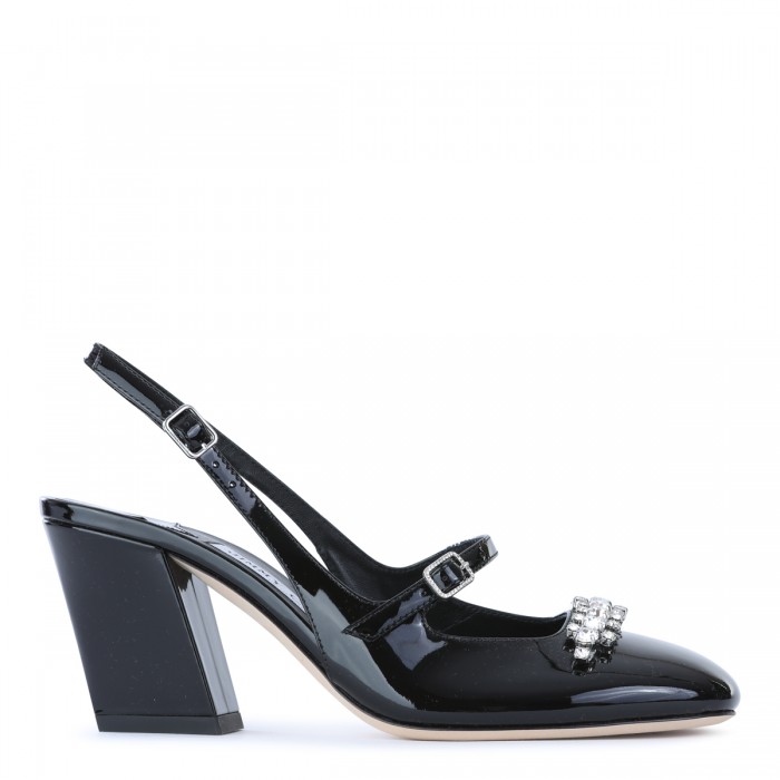 BLACK LEATHER PUMPS