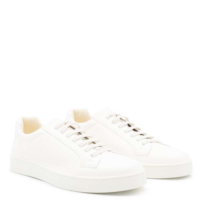 WHITE LEATHER LUDLOW SNEAKERS 2