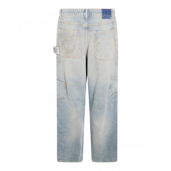 LIGHT BLUE COTTON DENIM JEANS 2