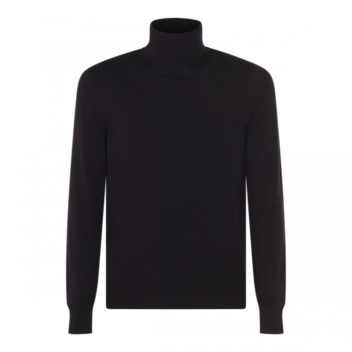 BLUE WOOL KNITWEAR