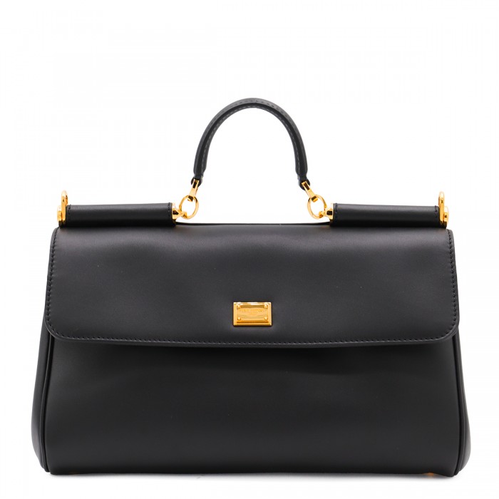 BLACK LEATHER MY SICILY TOP...