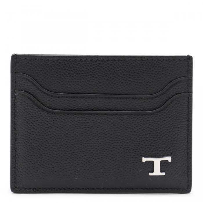 BLACK LEATHER CARD HOLDER