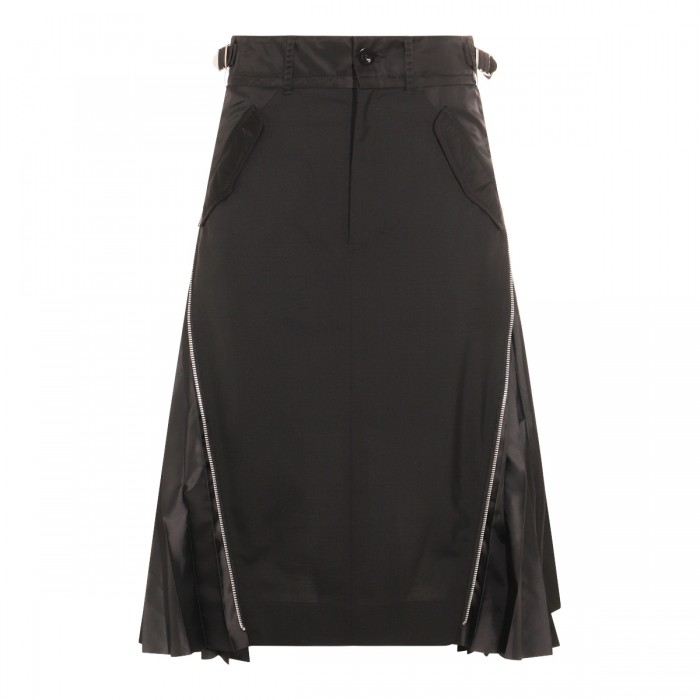 BLACK MIDI SKIRT