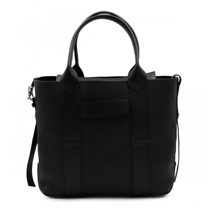 BLACK LEATHER TOTES