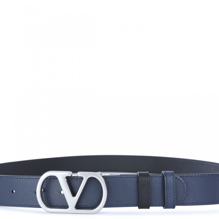 DARK BLUE LEATHER BELT 2