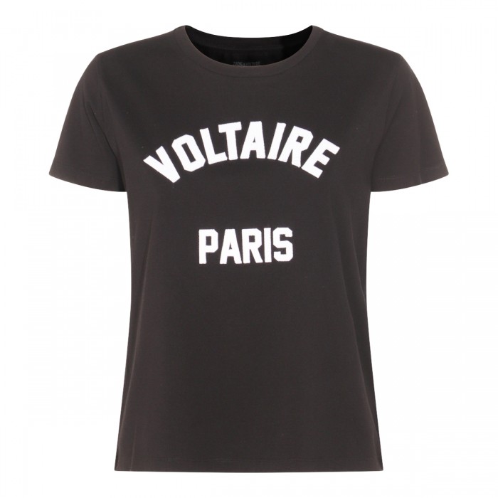 BLACK COTTON T-SHIRT