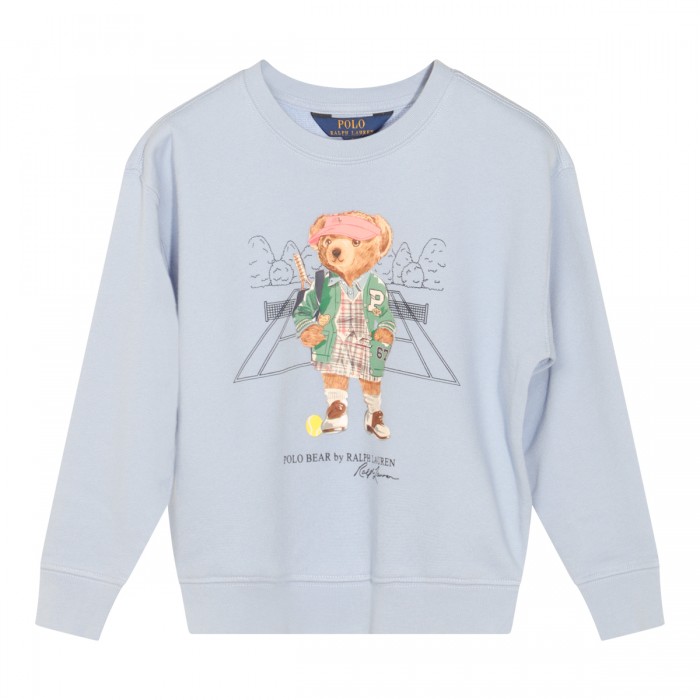 LIGHT BLUE COTTON SWEATSHIRT