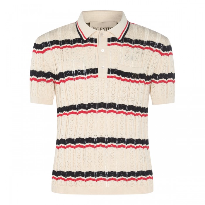BEIGE COTTON POLO SHIRT