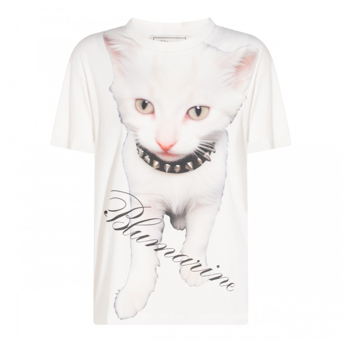 WHITE COTTON T-SHIRT