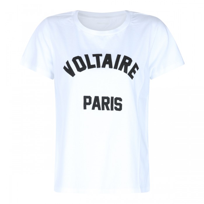 WHITE COTTON T-SHIRT