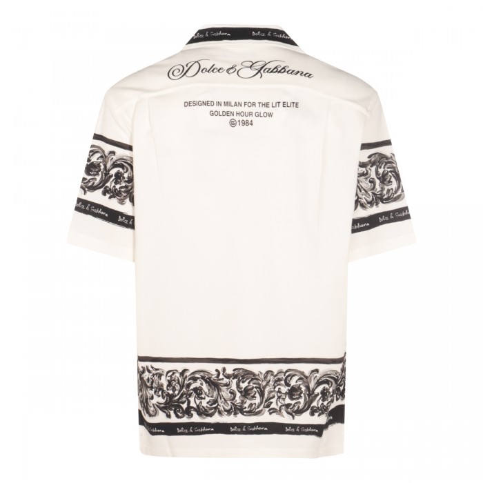 WHITE AND BLACK COTTON SHIRT 2