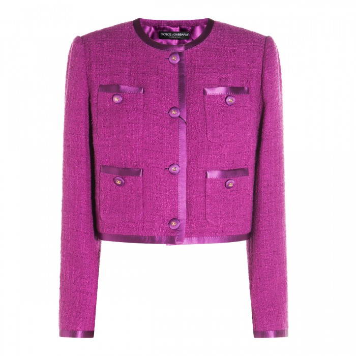 VIOLET COTTON CASUAL JACKET
