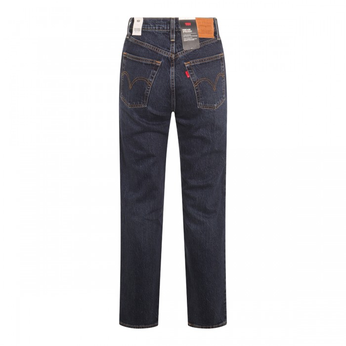DARK BLUE RIBCAGE DENIM JEANS 2