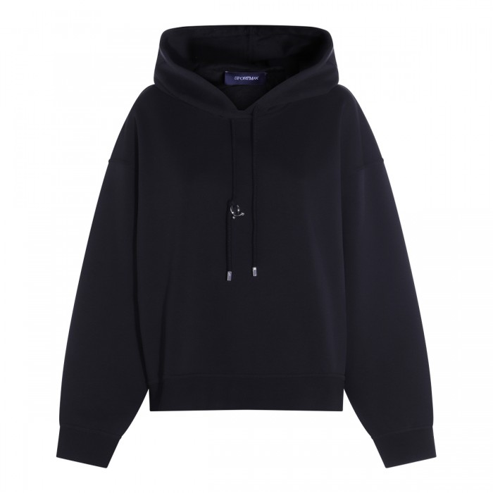 BLACK COTTON SWEATSHIRT