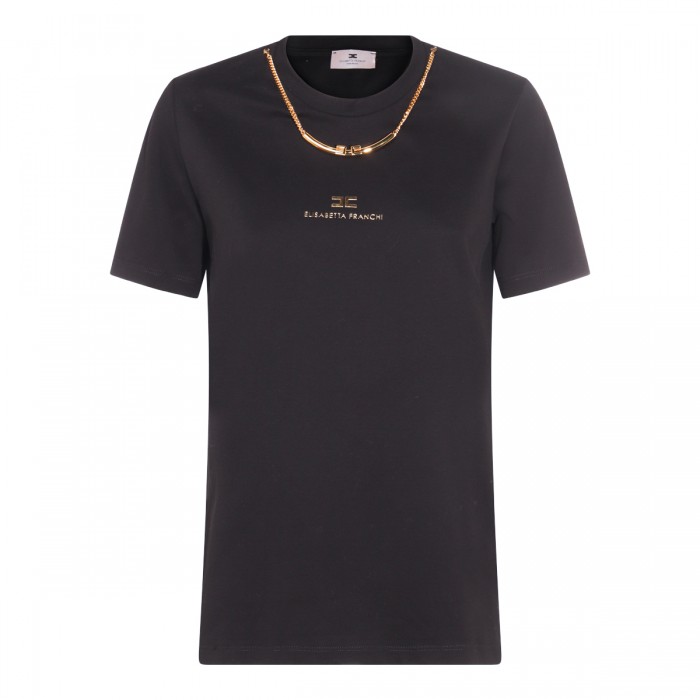 BLACK COTTON T-SHIRT