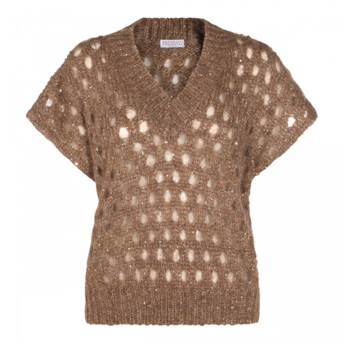 BROWN WOOL KNITWEAR
