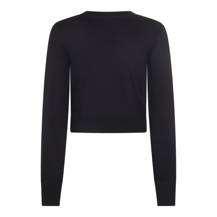 BLACK COTTON LOGO SWEATSHIRT 2