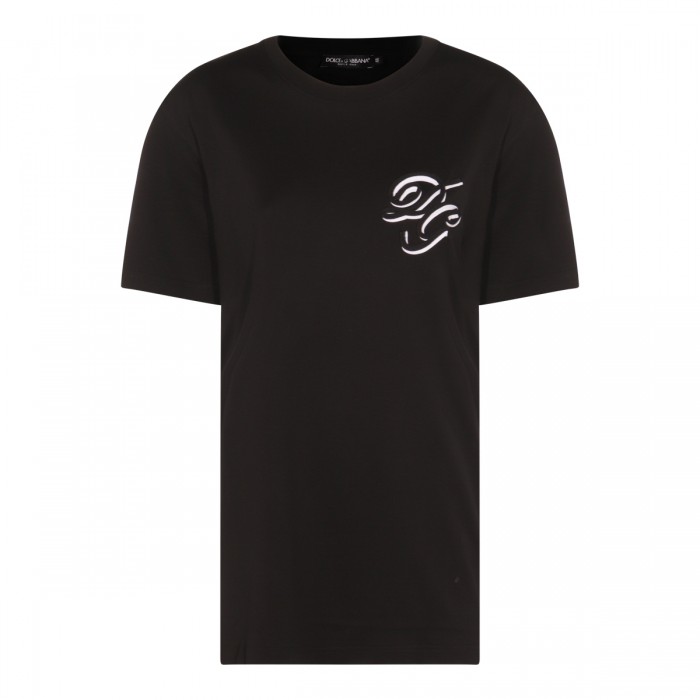BLACK COTTON T-SHIRT