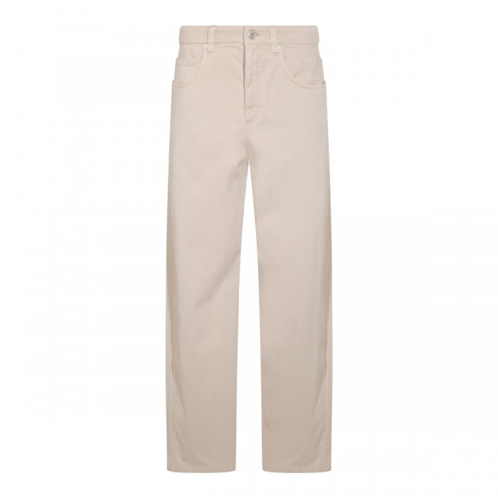 WHITE COTTON JEANS