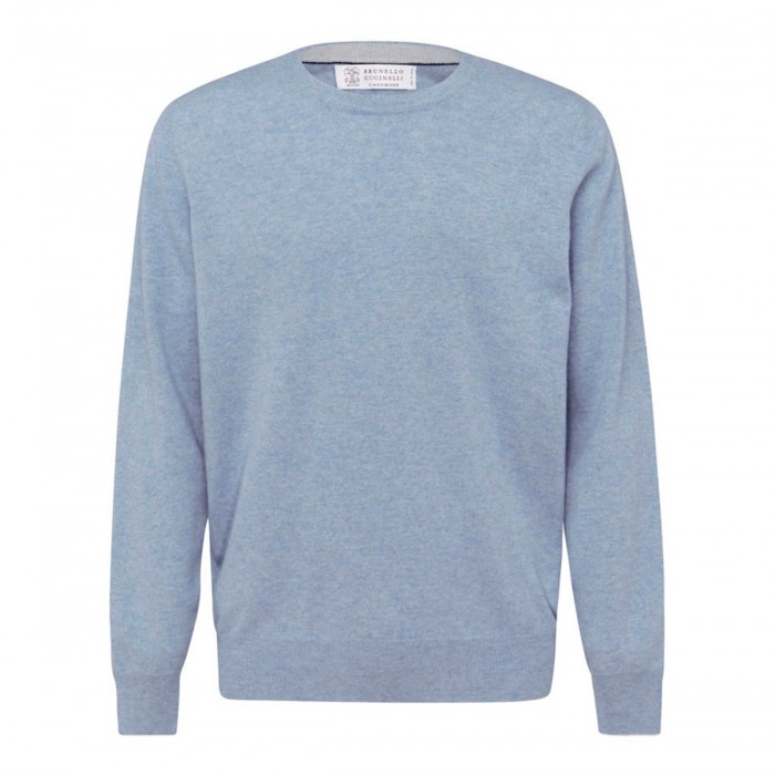 LIGHT BLUE CASHMERE KNITWEAR