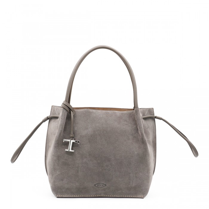 GREY LEATHER TOTES