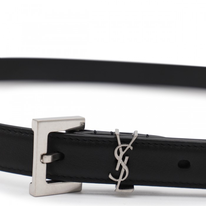 BLACK LEATHER BELT 2
