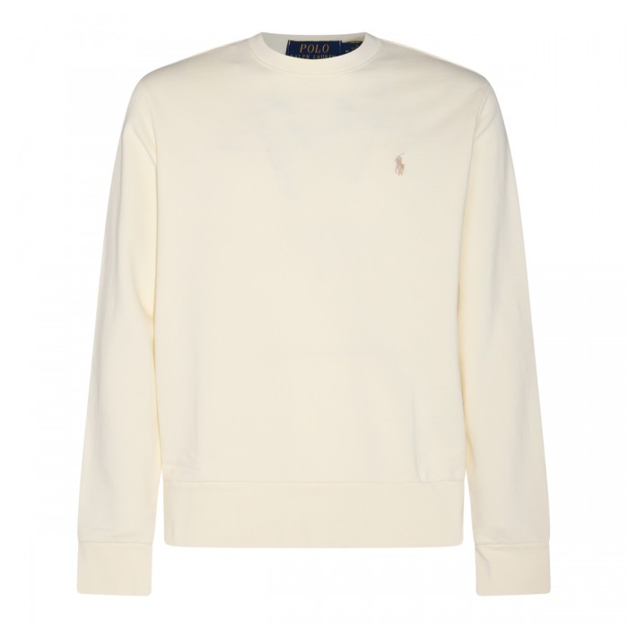 BEIGE COTTON SWEATSHIRT