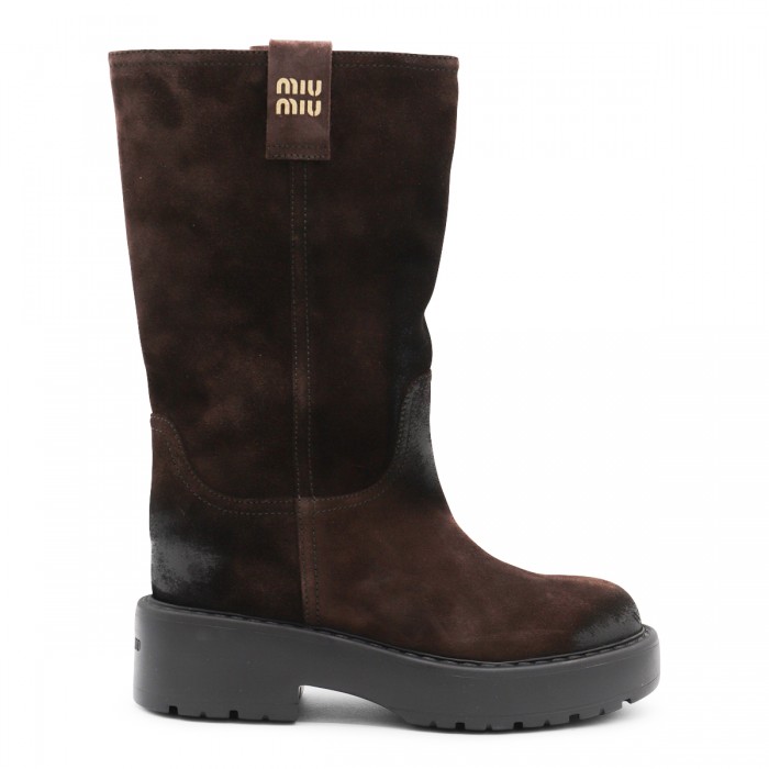 DARK BROWN LEATHER BOOTS