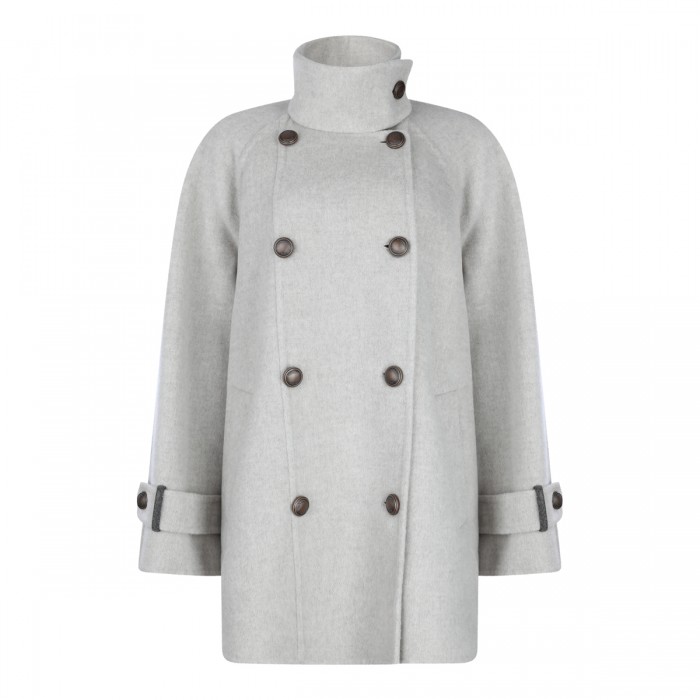 GREY WOOL TICINO COAT