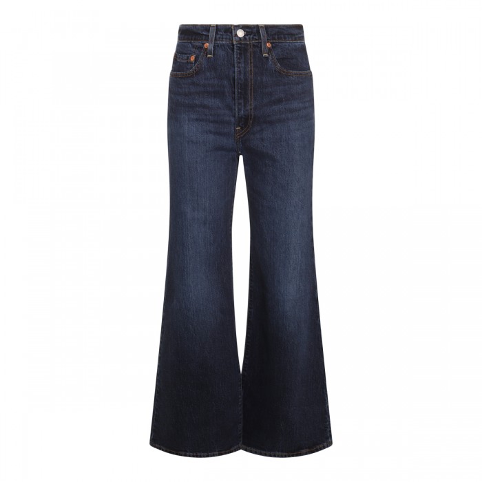 DARK BLUE COTTON DENIM JEANS