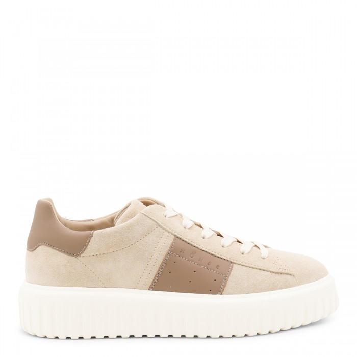 BEIGE LEATHER SNEAKERS