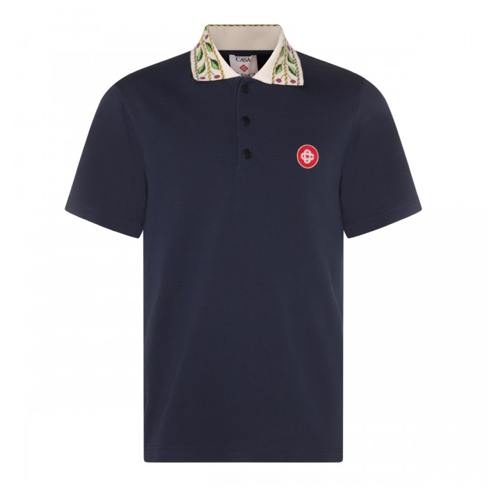 BLUE COTTON POLO SHIRT