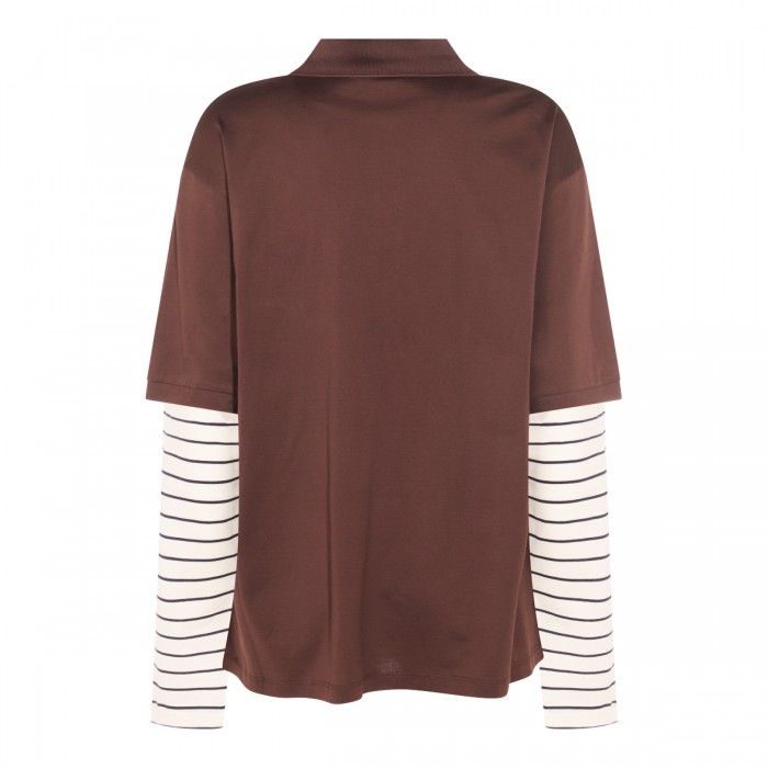 BROWN COTTON POLO SHIRT 2