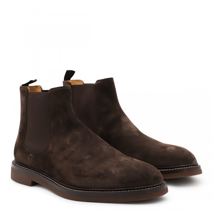 DARK BROWN LEATHER BOOTS 2