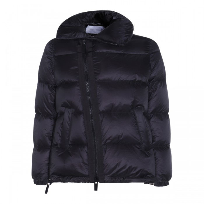 BLACK NYLON DOWN JACKET