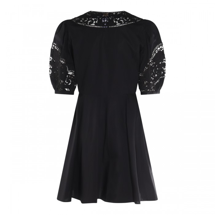 BLACK COTTON MINI DRESS 2
