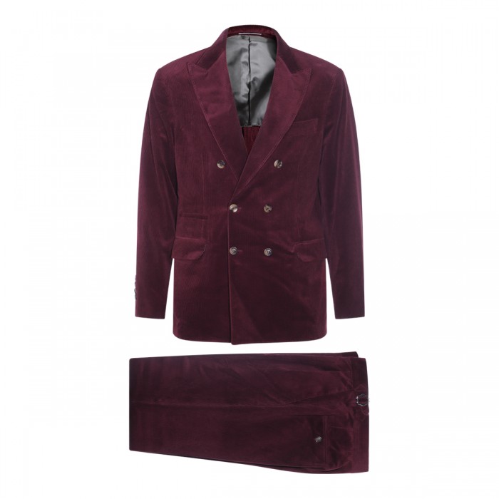 DARK RED COTTON SUIT