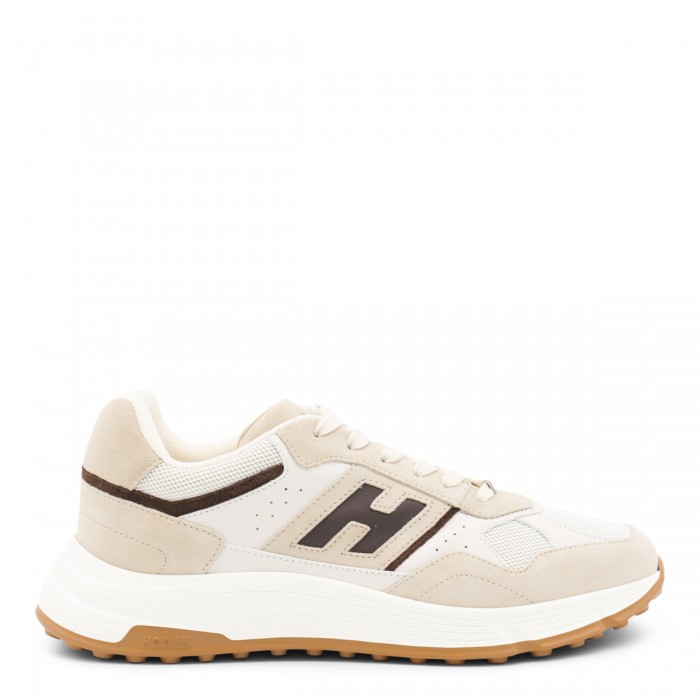 BEIGE AND BROWN SNEAKERS