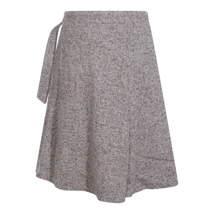 GREY WOOL MIDI SKIRT 2