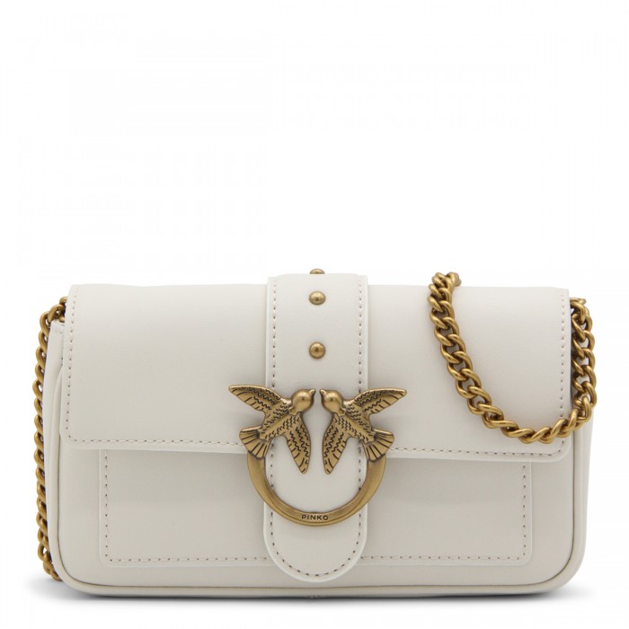 WHITE LEATHER LOVE SHOULDER...