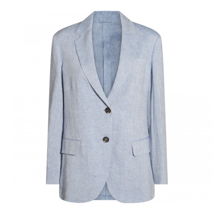 LIGHT BLUE LINEN BLAZER
