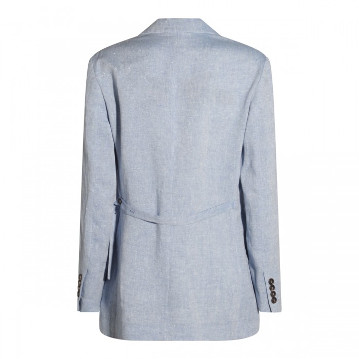 LIGHT BLUE LINEN BLAZER 2