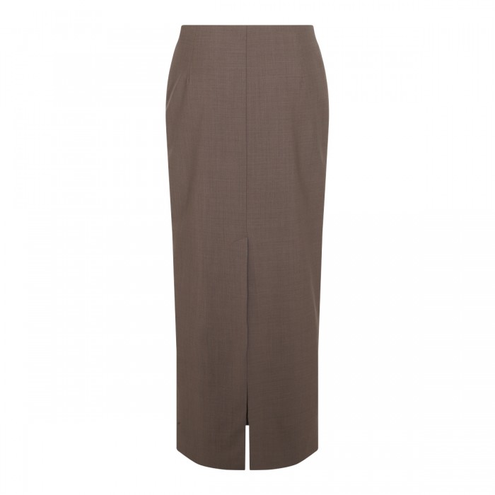 BROWN WOOL SKIRT 2